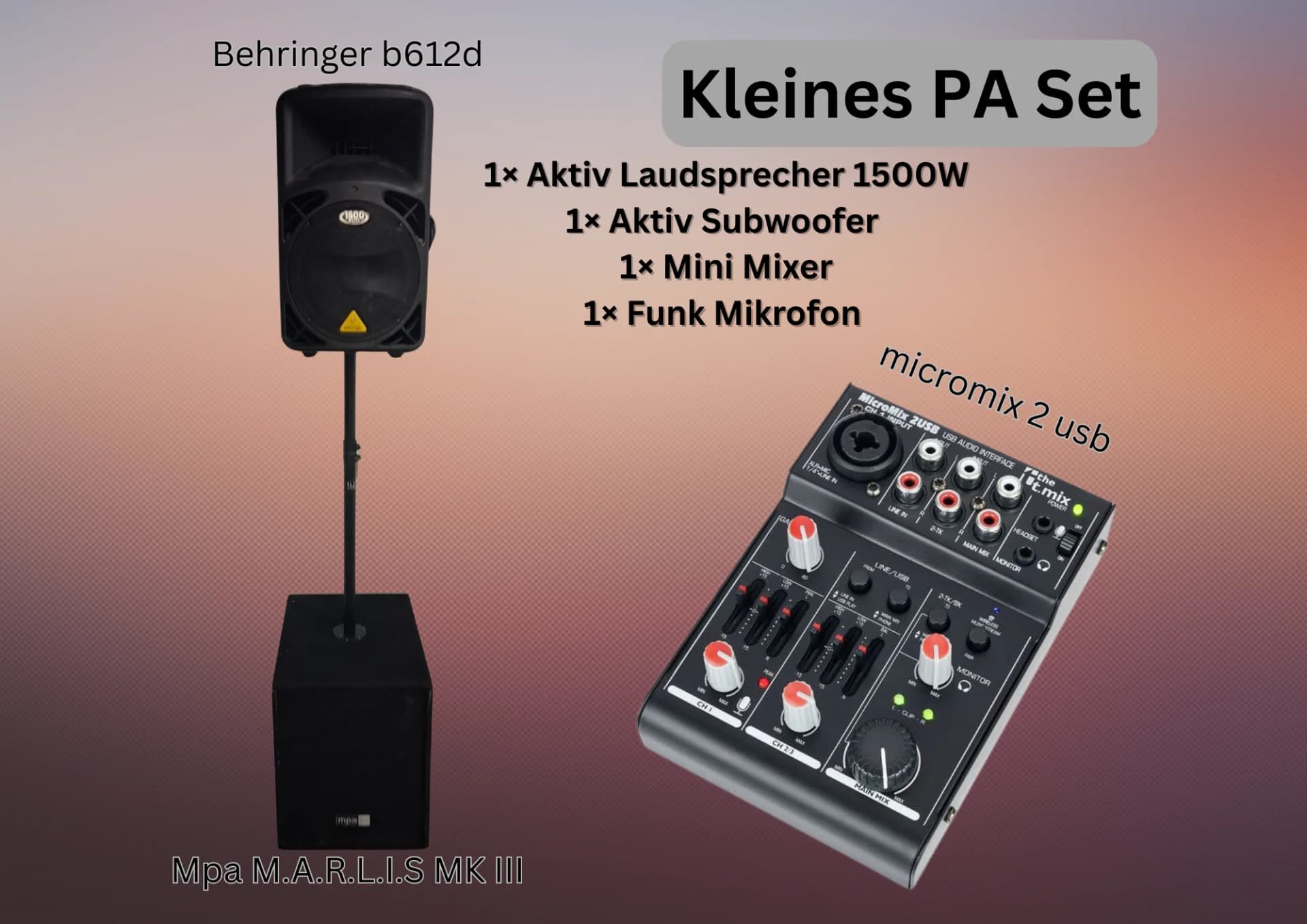 Kleines PA Set