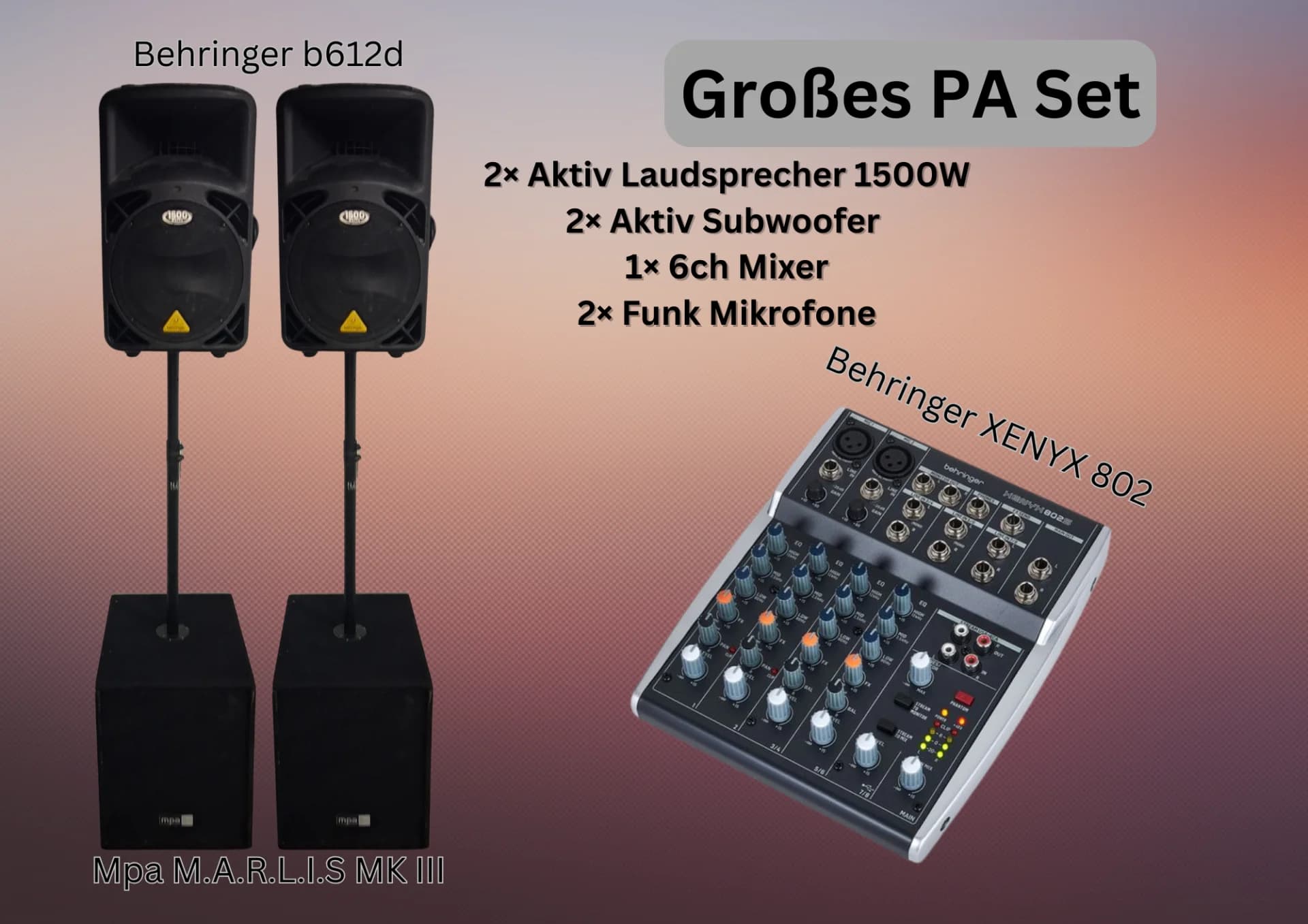 Großes PA Set